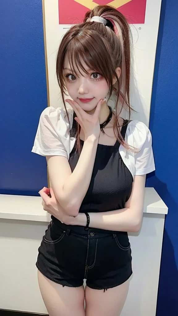 in poolside, Bikini swimwear, ((Wear a t-shirt over your swimsuit)), ((tshirts)), Clothes are wet and see-through, Smiling smile, (NSFW), 1womanl, 独奏, 24 year old, 7headed body, (Ideal ratio body proportions), (Composition from head to thigh), erectile nipple, Sexy body, Wet, short-hair, A dark-haired, small tits, A slender, Small buttocks, beauty legs, Skinny Legs, surrealism, Cinematic lighting, depth of fields, One-person viewpoint, F/1.8, 135 mm, nffsw, masutepiece, ccurate, ((Anatomically correct)), Textured skin, Super Detail, high details, High quality, awardwinning, Best Quality, hight resolution, 8K
