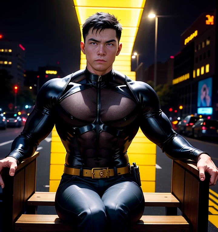 top-quality、masterpiece、超A high resolution、(realisitic:1.4)、Detailed face、solo、1human male、The upper part of the body、Dark hair、glistning skin、dense skin、((asian human))、architectural、(absurderes、hight resolution、ultra-detailliert)、、1 male、Adults、(20-year-old man)、tall muscular man、broad shoulder、extra very short hair、angular jaws、thick neck、thick eyebrow、((extra very short hair))、A dark-haired、fine eyes and detailed face、 Highly detailed CG Unity 8K wallpapers、intricate-detail、(Style Swirl Magic:0.7)、looking at the spectator、solo、(full body Esbian:0.6)、Detailed background、A detailed face、dynamicposes、、Urban background、dynamic compositions、 big muscle、、(((Crotch bulge)))、 ((masutepiece:1.4, Best Quality)), ((masutepiece, Best Quality)), (photographrealistic:1.4)、(((Machine body)))、 Pubic hair, Open legs, Arms raised and crossed behind the back, abdominals, ((Erection 1.2)), emphasis, (Moccoli: 1.4), (Manly chest plate)), Sweating,, Blood vessels in the arm、3D,shitu-mecha, Beautiful cyberpunk man with mech in the ruins of an abandoned war city, Ancient Technology,nffsw(HighDynamicRange),Ray tracing,NVIDIA RTX,Hyper-Resolution,Unreal 5,Sub-surface scattering,PBR Texturing,Postprocess,Anisotropy Filtering,depth of fields,Maximum clarity and sharpness,multi-layer texture,Albedo and specular maps,Surface Shading,accurate simulation of light and material interactions,perfectly proportions,octane renderings,two tone lighting,Low ISO,White Balance,thirds rule,Wide aperture,8K Raw,Efficient Subpixel,sub-pixel convolution,Luminescent particles,light scattering,ray gun,M-shaped legs are spread、Squatting