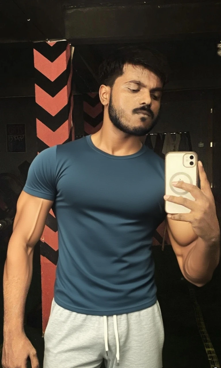 A base model of a handsome indian man , looking at the camera, sad expression, , t shirt, , messy hair , detailed eyes, detailed face, detailed background, masterpiece , head to thighs on focus , speedo underwear
