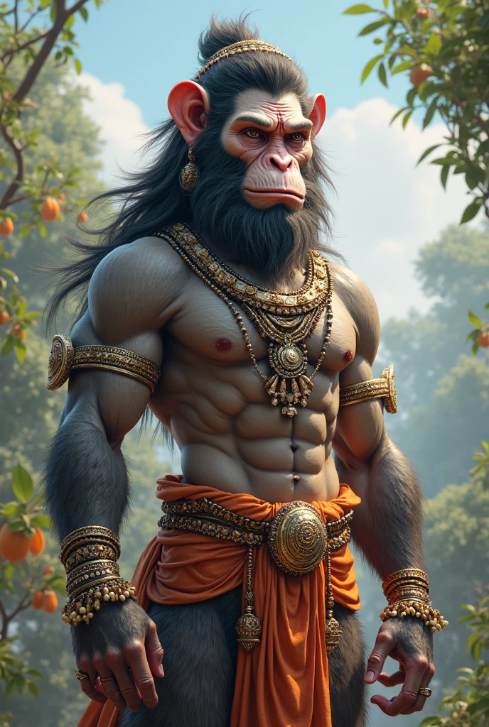 Lord Hanuman. Background blur
