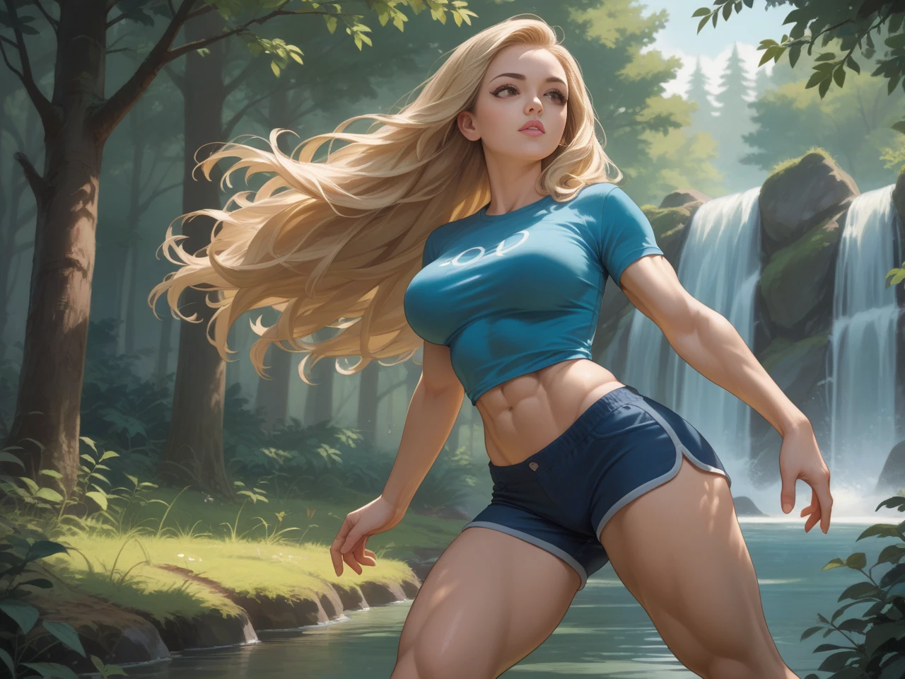 blonde, polish, curvy, sporty