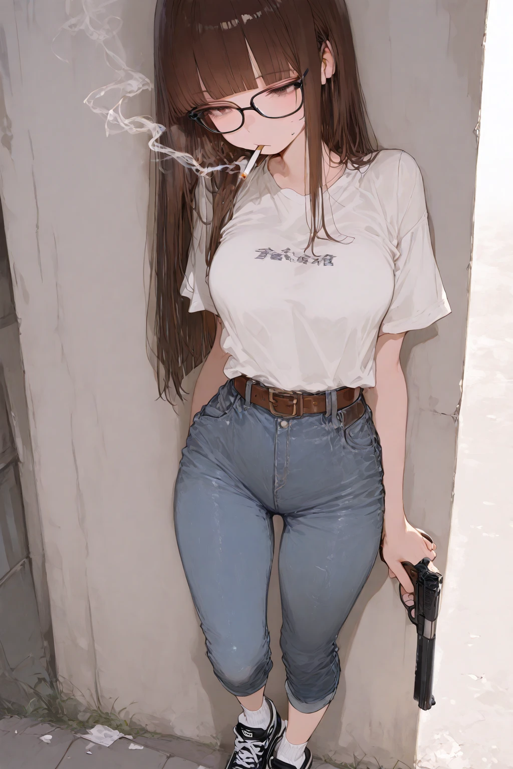 Linda mulher, athletic, corpo definido, coxas finas, back looking back, usando shorts jeans curtos, bunda bem feita, cintura estreita