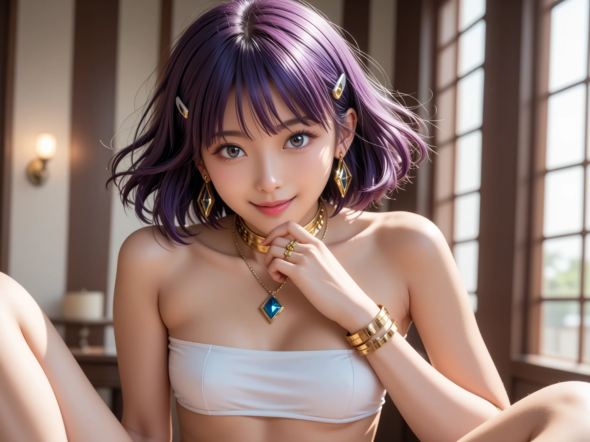 "AYANE" (best quality,ultra-detalhado,Realistic:1.37), retrato, Detailed eyes and  features, olhos castanhos, textura de pele delicada e suave, Corpo Perfeito, textura ultra realista, maquiagem perfeita, batom vermelho,  serious look, cores vivas, maquiagem vermelha em volta dos olhos, cores vivas