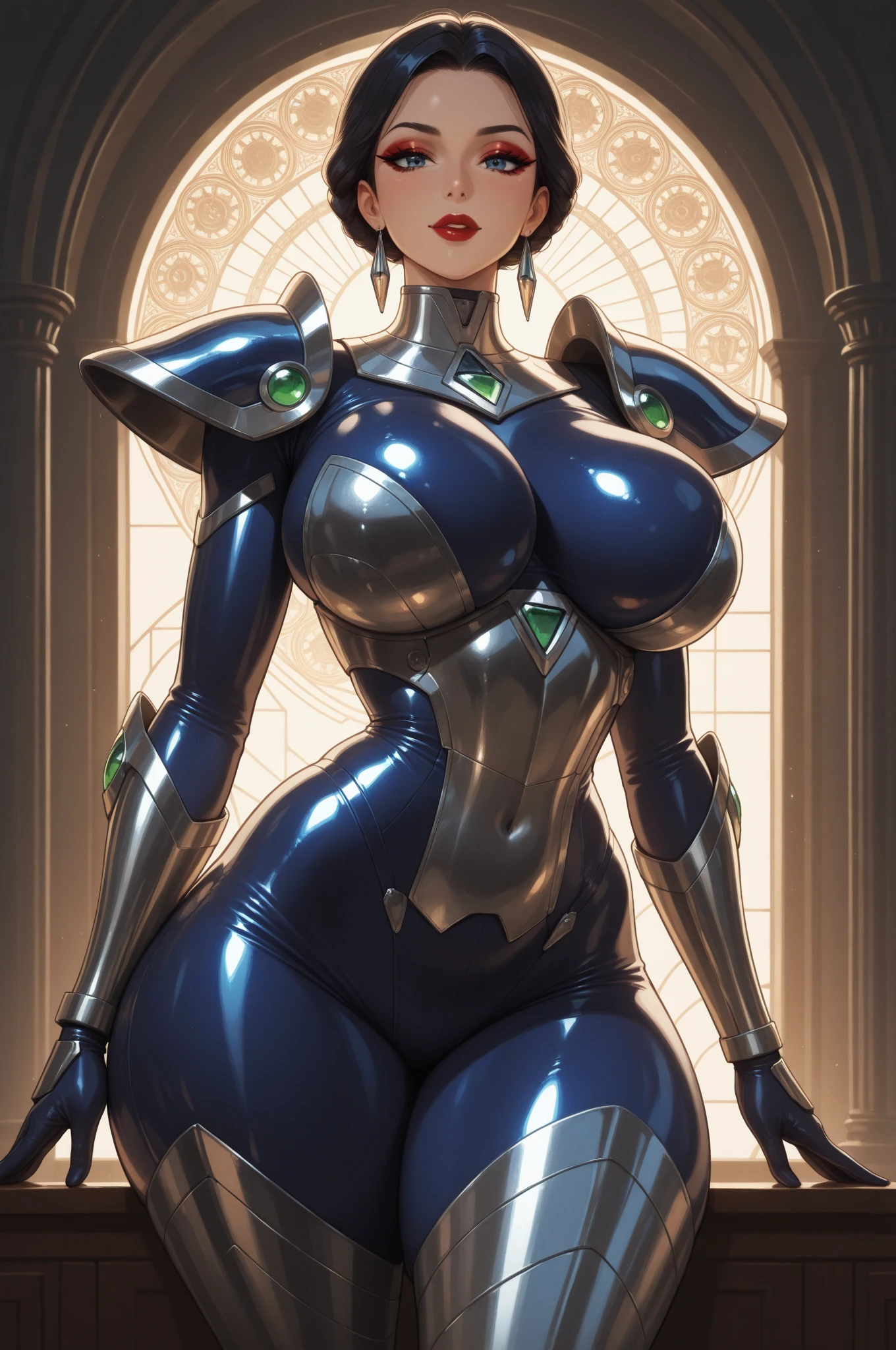 ((super detailed)),(super detailed), highly detailed 8k CG unified wallpaper, bodysuit, pose, cowboy photo, lens flare. Douluo Continent_Dugu Yan_Soul Land_Dugu Yan,she has a plump, chubby body. Her height is about 5 feet 2 inches (157 cm), similar to her mother's large body. Her skin is white and smooth. In terms of facial features, she has soft and lustful facial features. She has a slim nose and plump, naturally rosy lips. Her eyebrows are beautifully shaped and neatly curved, framing her eyes beautifully. She is very big and has a beautiful figure. they are big and you can see the outline of her nipples. Overall, her (lewd, drooling) smile conveys her lecherous, slut-like nature. A sexy girl with a big and thick body is wearing a bodysuit where you can see all her curves and her hair hugs her nipples. She has thick breasts and the suit is very tight and covers her entire body, you can see all her curves and body. The full body suit is very tight, you can see her entire body, her slim waist, she's a girl ready to be a fucking machine,with a cock-craving cunt,Her body sways and you can see her breasts are full of milk flowing out.The way she licked her lips like a slut craving cock