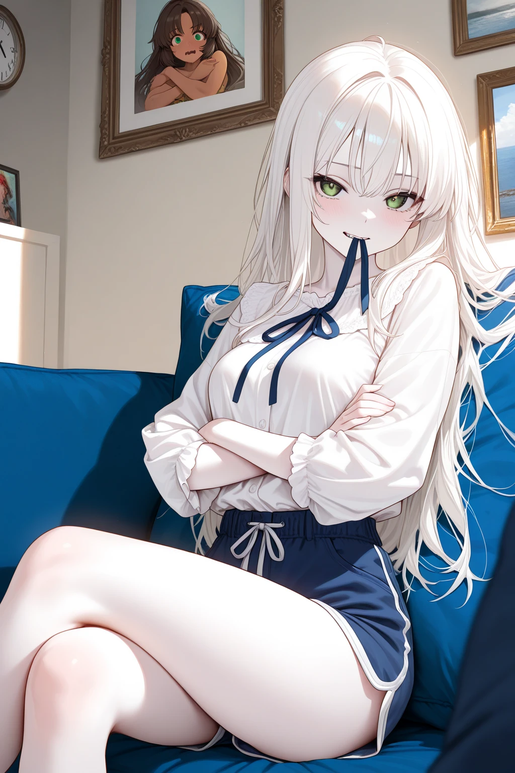 (((((obra-prima))))), (((((melhor qualidade))))), ((((High)))), ((((1Kei)))), ((((((Ultra-detailed blue hands and eyes)))))), ((((1girl)))), ((Formoso)), ((((((((((black women's long socks)))))))))), ((((((((((She's sitting on a wooden chair inside a room)))))))))), ((((((((((Sorriso feminino e cativante)))))))))), (((((She's charismatic))))), (((cabelo longo))), ((((sozinha)))), ((((((Uma garota com cabelo grisalho longo e olhos azuis)))))), (((fita))), (((franja))), (((鎖骨))), ((((cabelo grisalho)))), (((faixa de cabelo preta))), (((neck ribbon))), (((cabelo entre os olhos))), ((((middlebreasts)))), ((((There is only one person)))), ((((adolescente de 15 anos)))), ((((((uniforme escolar feminino camisa branca jaqueta preta jaqueta aberta saia preta longa e meias pretas longas)))))), ((((((corpo completo anatomicamente correto)))))), ((((((((((pernas femininas normais cruzadas completas e detalhadas com meias femininas pretas longas)))))))))), ((usa sapatos pretos)), ((Detailed full scenario)), ((mystery)), ((Tempo tenso)), Postura equilibrada, blush sutil, Pingente de cristal BREAK golden hour, (Rim lighting): 1.2, tons quentes, Brilho solar, sombras suaves, cores vibrantes, painterly effect, dreamy atmosphere BREAK scenic lake, salgueiro, reflection, nuvens iluminadas pelo sol, Tranquil setting, idyllic sunset, Ultra Detalhado, Arte Oficial, Unity 8k papel de parede, Zentangle, mandala, ((((((((((Escreva como titulo Focos de vida perfeitamente))))))))))