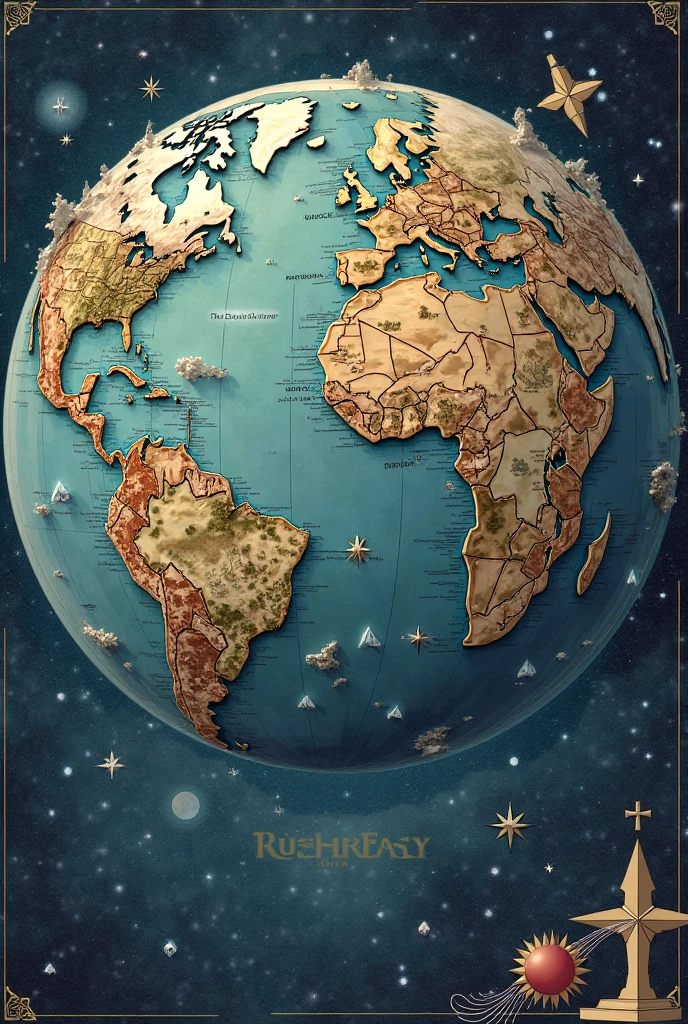 Design a world map with the most recognized countries; design the map based which is a game for children