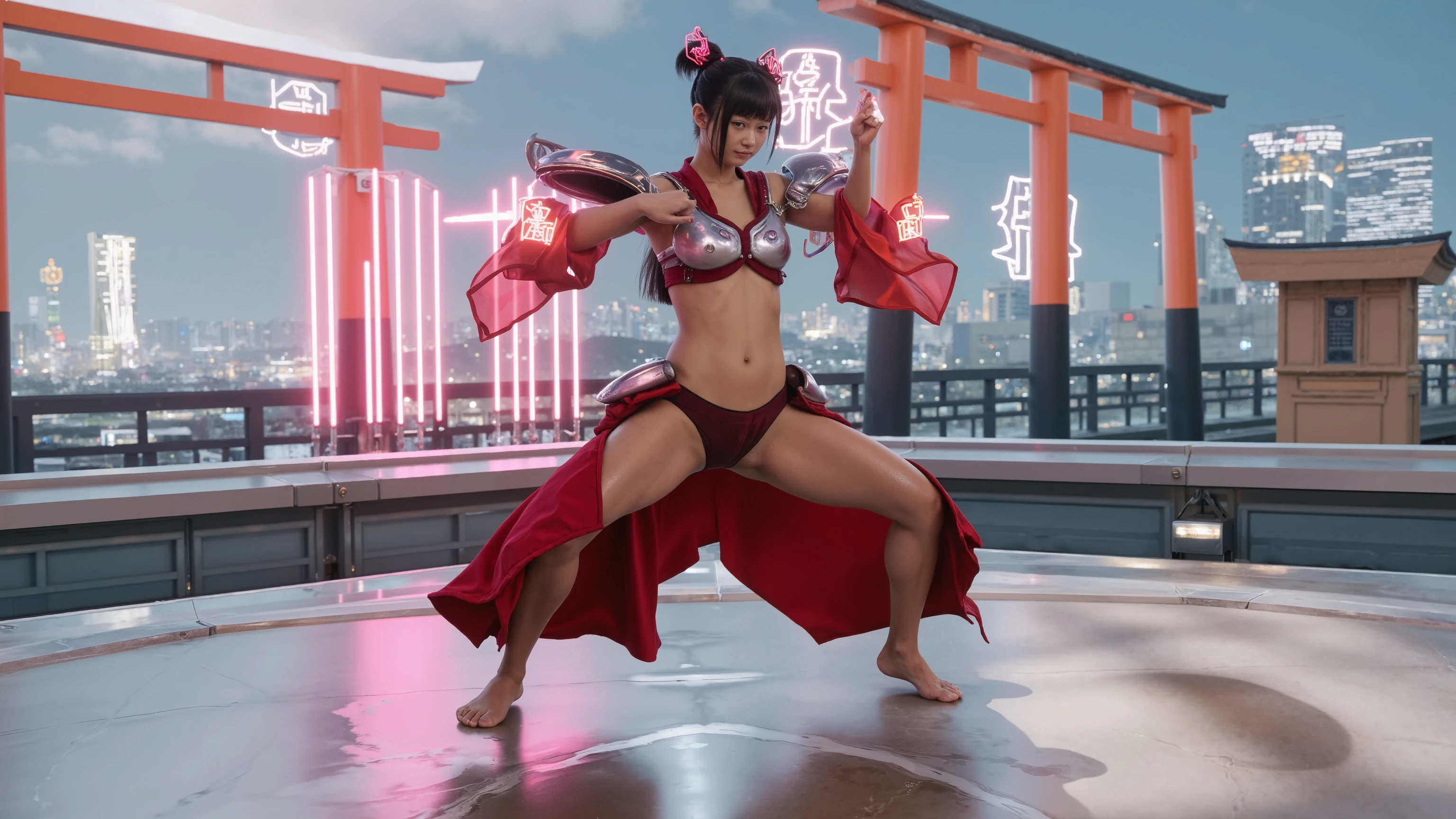 ((NSFW:-0.9, (nipple:-0.9), Acutance:0.85, White and Red, Mystic sight, (many Dazzling flush lights with lens flares), Luminous Particles, many colorful Lights )) . best quality, (masterpiece:1.3, ((realistic and photorealistic with touch of rawness:1.37)), ultra detailed:1.3) . (Amazing KAWAII Idols Walking on stage), ((Extremely detailed (KAWAII face variations)) with joyful expressions), { oiled ivory skin | Overflowing Biomechanical HUGE and HEAVY boob | pretty hips | (Exquisitely White dress with back cutouts) | Full of flowers covering girl's body | long hair:-0.8 }, { (Visible naked backs with Overflowing sideboob) | ( Walking on stage with Red highheels, large crowd:1.4) } . (((Ass focus, butt crack))), Whole Body proportions and all limbs are anatomically accurate .