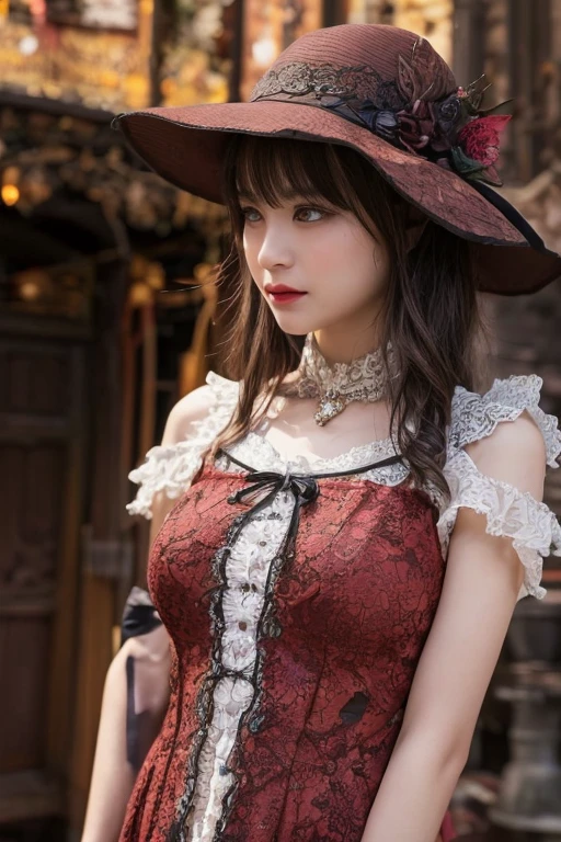 Femme jour des morts mexicain maquillage de sainte mort rose rouge voile