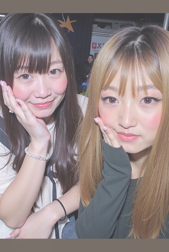 two women wearing masks on a train with one pointing up, 🚿🗝📝, wearing mask, wearing facemask, happy!!!, 8k)), in tokio, sakimichan, no face mask, wearing a mask, chiho, nixeu and sakimichan, ayami kojima and lyde caldwell