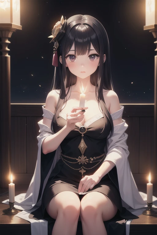 Highest quality, masterpiece, 4K, Highly detailed face, Highly detailed skin, Highly detailed wallpaper, Japanese anime, Second Dimension, Small face, Big Breasts, Normal body, Accurate body, Fine skin, Very beautiful cleavage, NSFW, whole body, One girl, Shy smile, On the bed, Sweaty, Cosplay, mini skirt, From the back, On all fours