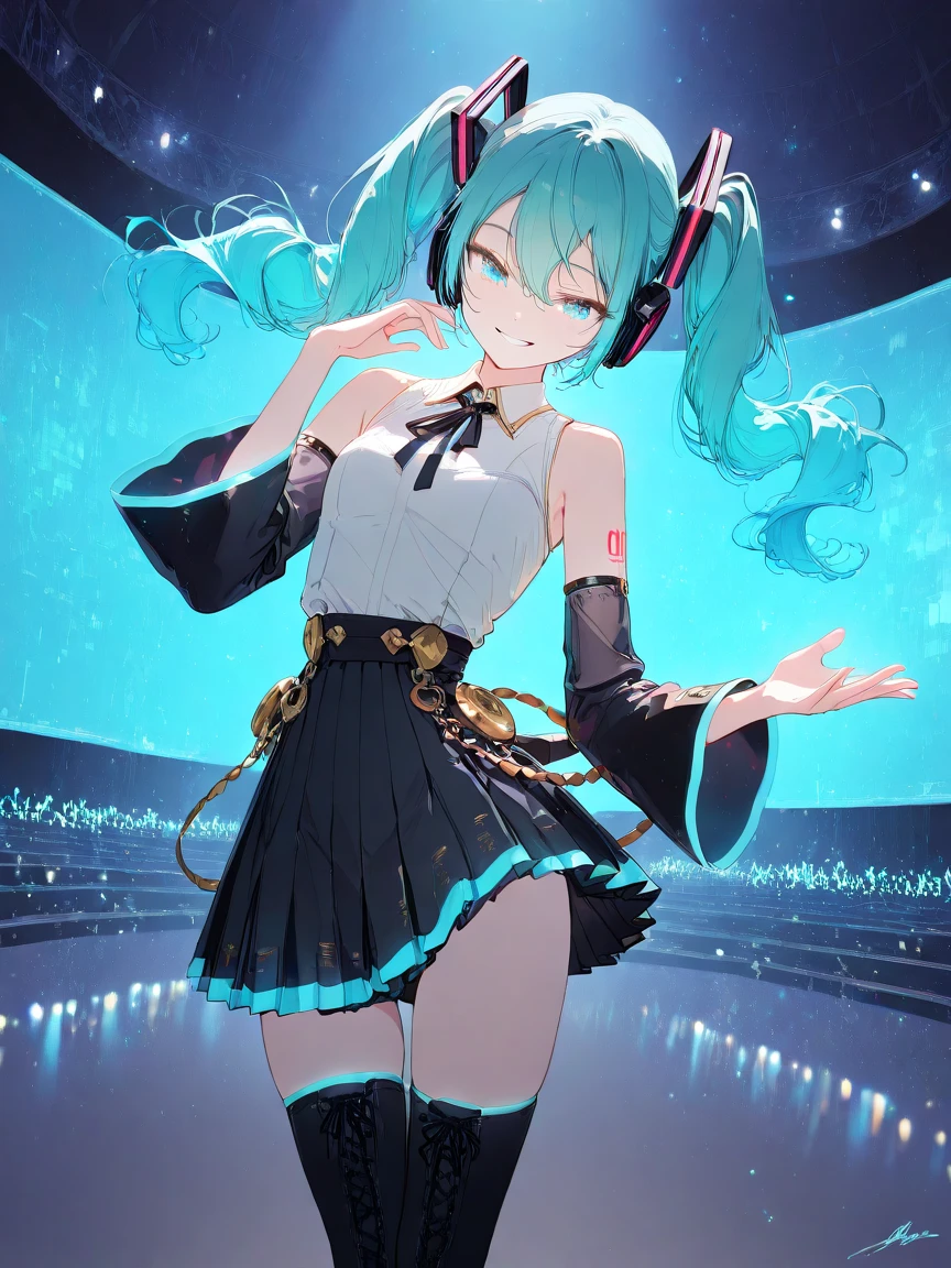 Estilo anime, 3 discos de neon flutuantes em ambiente branco iluminado, em cima dos discos flutuantes in sky , young girls dance on the records, they wear transparent holographic mini dresses, Shoulders on Display, holographic futuristic headphones, Random ethnicity, elas tem asas de borboletas