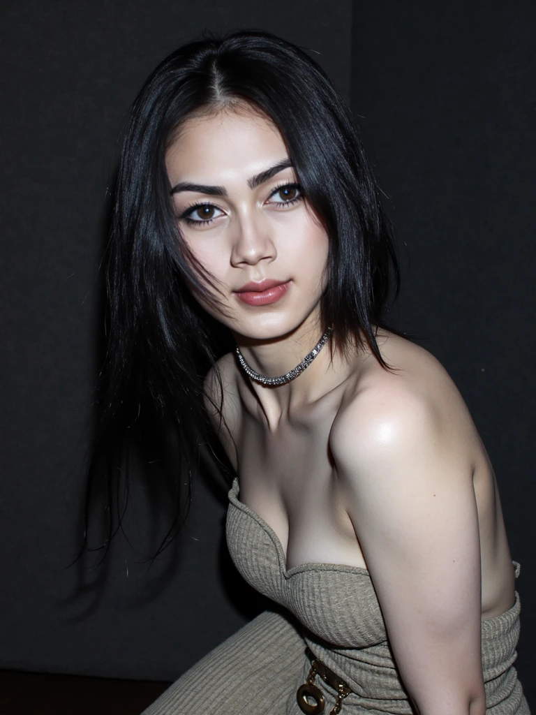 highest quality, epic realistic, ((in the pitch black darkness :1.4)), ((portrait:1.5)),(background: dark ) high contrast ,glorious picture, lowest lux, lighting face, she's comfortable, wearing white lingerie, looks incredible, (8k, Raw photo, Highest quality),(epic realistic:1.5), a woman, face,(detailed eyes:0.8),(looking at the camera:1.4), (Highest quality), ( high contrast, deep shadows),Intricate details,cinematic,((skin:1.4)), (long dark hair:1.3), long hair, messy ,(Hdr:1.5),Detailed, colors, Superior quality, Masterpiece, Raw Photo (20-year-old, looking at viewer), beautiful, (wearing underwear,), perfect, natural, perfect composition, portrait, perfect face, Captivating eyes, Bright details, Tight lips, (High Skin Detail),, (blue tint: 0.6), (sale: 0.8), (bloody: 0.7), Key lighting , (backlight: 0.5), Medium depth of field, Canon 5d, 50mm lens, f/4 apertures, (Ultra-detailed, Complex detail), sharp focus, soft colors, 8k, Absurd, 80mm, dark background, photography, soft smile, pinay, (puffed breast, ample cleavage, nipple slip)