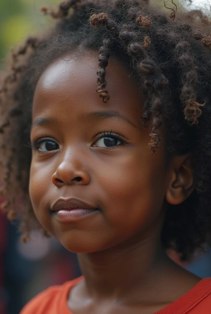 8 year old black real boy
Real boy
Very realistic, not animated
Boy from Africa
Eyes of different colors brown and blue
Eyes of different colors brown and blue
Eyes of different colors brown and blue
Eyes of different colors brown and blue
Eyes of different colors brown and blue
Eyes of different colors brown and blue
Short hair African braids
Wearing a pink cropped shir
Place eyes of different colors brown and blue and give them a little shine