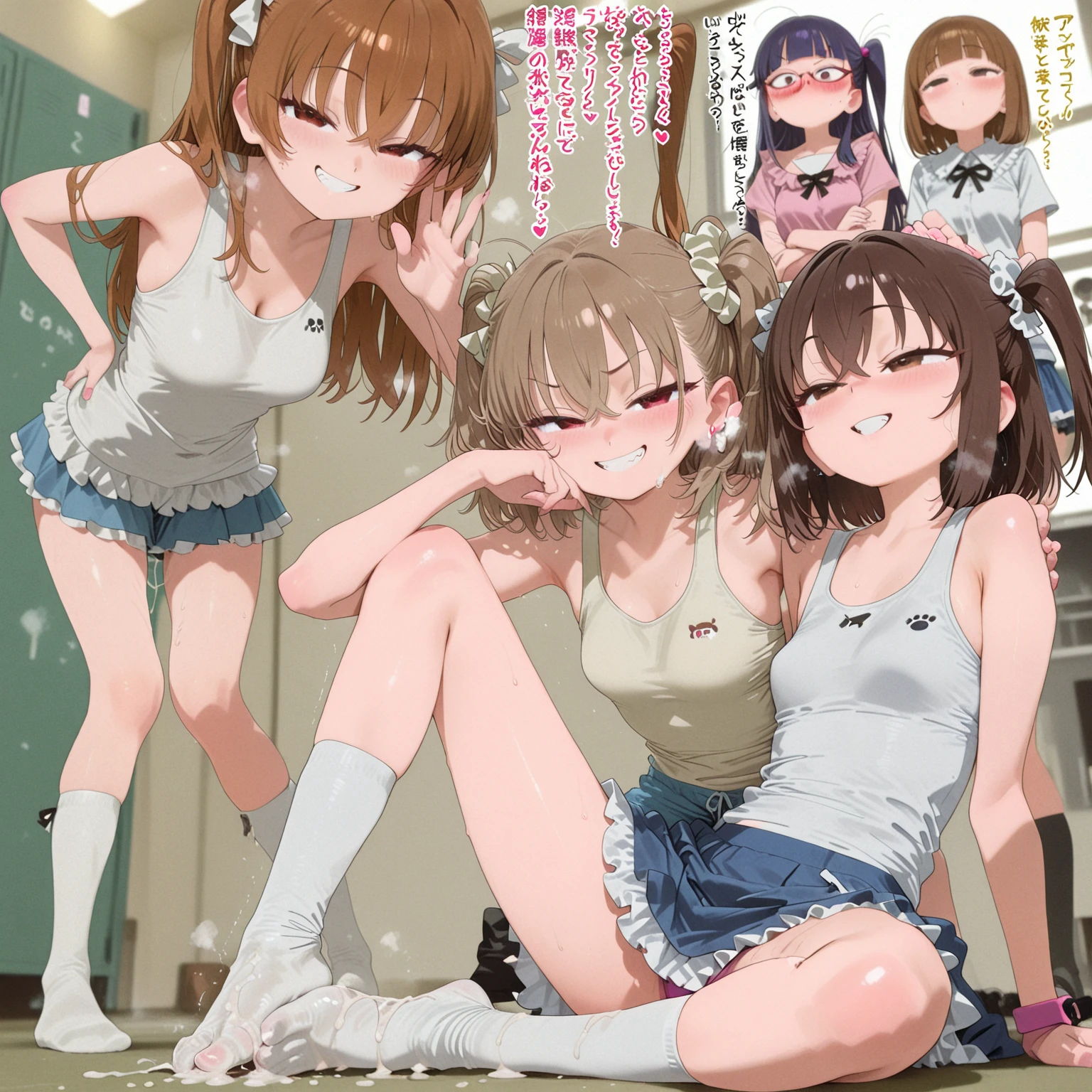 NSFW,masterpiece,Highest quality,High resolution,Very detailed,Nekone \(Utawarerumono\),Brown Hair、(Red Eye:1.3)、ribbon,Twin tails、ヘアribbon、mole、目の下のmole,Small breasts,blush,(High-quality sexy lingerie),(??????? face),(Princess),(Prostitute),(Sex slave),Brothel at night,Luxurious Room,(Have sex),(Squirting),(trembling),heart,(Falling into Pleasure),Drooling,yield,Obedience,Insert from behind,On all fours,(Middle-aged men),(couple),Mating