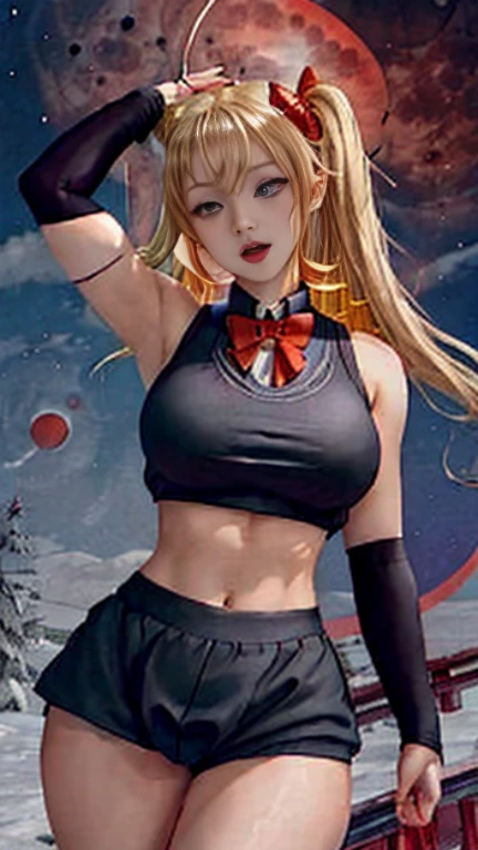 8K, ultra hyperrealistic, 光线追踪, peerless masterpiece, Ultra-realistic 8K CG, Perfect Artwork, ((The perfect female figure)), 1girl in, 16yearsold、thin-waist, Seductive posture, sexy posed, enticing, It's beautiful, A big smile、Beautiful face, pure face, pale skinned, divine goddess, and intricate detailing, Charismatic, enticing, enticing, erotick, Captivating, boga々Right, Clean, Prestige, supreme, Apex, Top priority, goddesses, delicate patterns, The Queen, Supernatural, Phenomenal, splendid, splendid, splendid, splendid, splendid, very highly detailed face, Super Idol Face、((an extremely delicate and eautiful))、(ulzzang-6500:0.7)、blondehair、独奏、(cheer leader、Ultra Miniskirt、See-through uniforms:1.4)、(NSFW:1.4)、Show off panties、(holding up skirt:1.2)、(dinamic pose:1.4)、Stadium Background