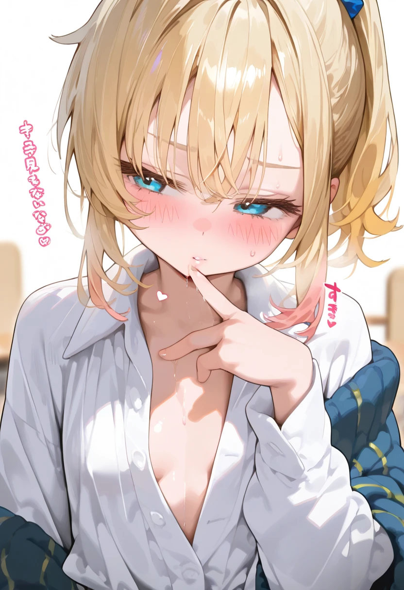 (masterpiece:1.3), (confused:1.3), (highest quality:1.3), (Super detailed:1.3), masterpiece, highest quality, ((6 Multiple poses,
Multiple expressions )),golden hair,young girl, Fulvian Body,white background,erotic pose