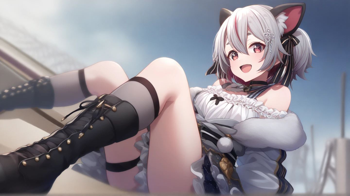 GRANBLUEfantasy,1young_teen_ girl,brown_hair,medium_bob_hair,platina_blond_hair,white_leotard,covered_crotch,thigh-highs,smile,standing,bluesky_landscape_background,slightly_spread_legs,happiness, short_gloves ,solo, r18, navel,relicbuster,short,boots,open_mouth,sitting,knees,blush,shy,piledriver,(crotch:1.3),solo,