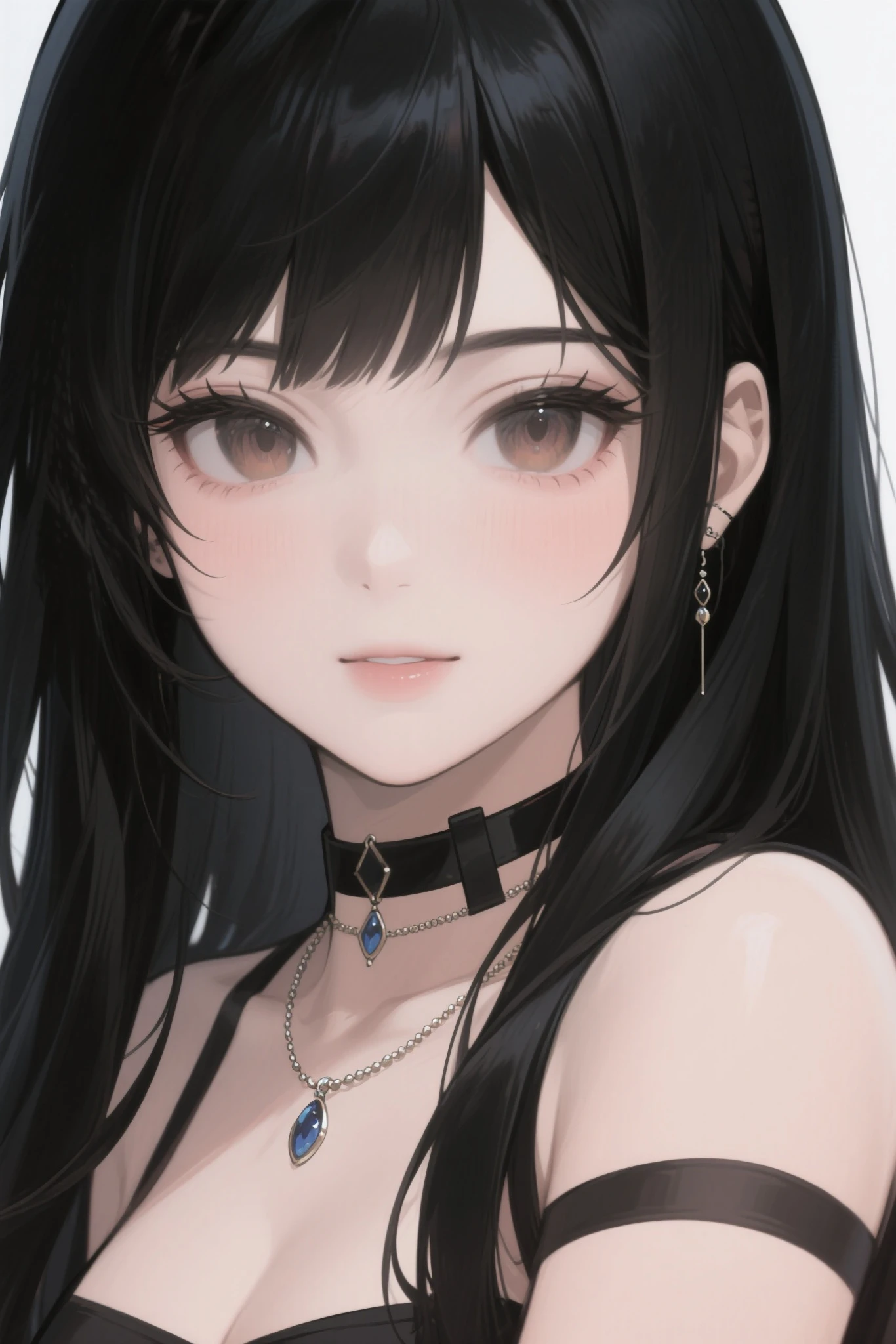 ((best quality)), ((art)), (detailed), Hinata Hyuga, an ethereally beautiful character from Naruto, is portrayed with her striking features: fair skin, long hair with bangs, dark blue hair, and striking white eyes. The artwork captures her stunning beauty and realistic portrait, highlighting her large bust and model-like appearance. This high-quality image, whether a painting or photograph, showcases intricate details like delicate facial features and flowing hair, drawing viewers into Hinata's captivating presence with its vivid realism and immaculate craftsmanship.