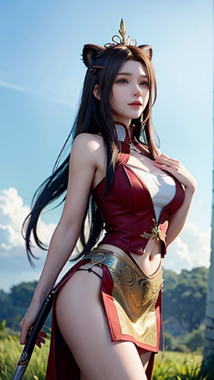 (Yabby:1.2), (Obra-prima, Melhor qualidade, Highres:1.4), Detalhado, Detalhes intrincados, 4K, 1Girl, (Solo:1.4), realista, fotorrealista, standingn, (Ahri \(league of legends\):1.4), Cabelo preto, Cabelo Comprido, Orelhas de Raposa, Rabo de Raposa, Orelhas Fofas, Cauda Branca, multiple tails, Olhos Amarelos, Olhando para o Visualizador, Marca Facial, Sorriso, Sorriso, Roupas Coreanas, Decote de Ombros Nus, Seios Enormes, Natureza, Floresta, Grama, Plantas, rochas,), sentando em um enorme extremamente grande, vaginalpenetration, extreme penetration, (dentro), Deep penetration, vaginal Sexo, NSFW, IncrsAhri, braid
fox tail, multiple tails
korean clothes, skirt