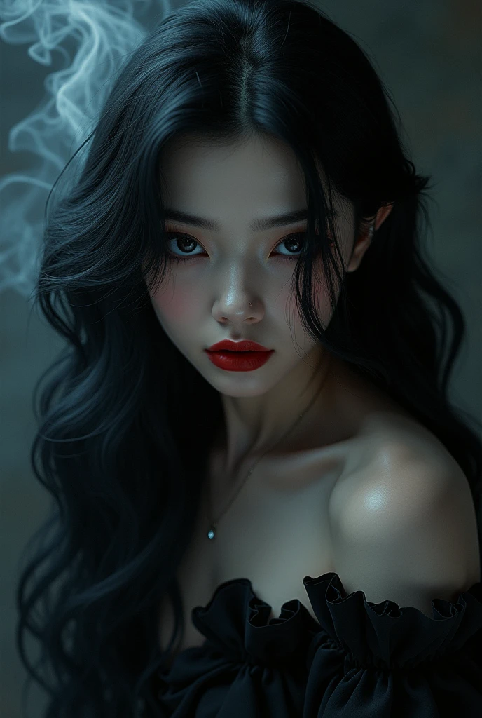 Made entirely of light and shadow,No physical form。The shape of the woman is created by changing the light and dark of the smoke,Has an illusory and mysterious beauty。