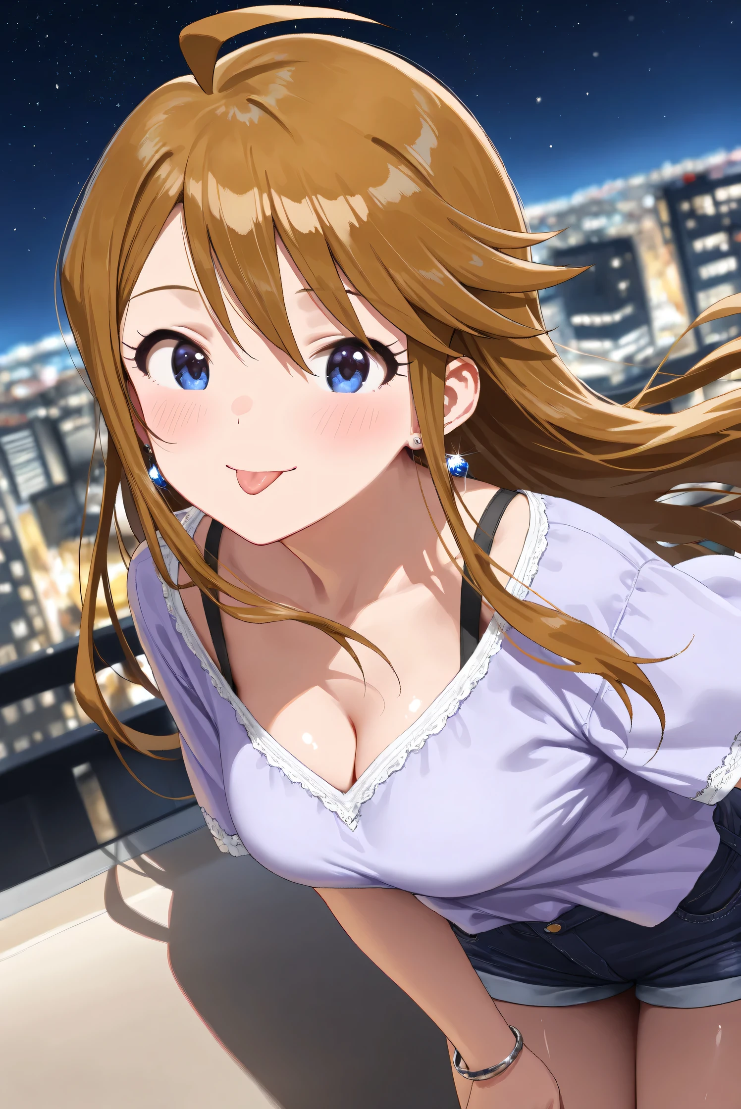(best quality:1.5, highres, UHD, 4K, detailed lighting, shaders), wavy hair, gyaru, large breasts, short sleeve , cleavage, unbuttoned shirt, bra, sexy, skirt, (pov, close shot), earrings, smiling, standing, classroom background (masterpiece, best quality, hi res:1.2), 1girl, (solo:1.2), pklacey, detailed skin, street, park, trees, grass, backlessclothes, backless dress, purple dress, close-up portrait of an anime heroine full of confidence and mischief of the background of character selection of a group of anime girls with eyes of different colors, kantai collection style, full body, kantai collection gallery, arte oficialwork, personajes de azur carril, arte oficial, chicas de primera linea style, clear and sharp rpg portrait, character selection portrait, Also, 8K!!, Ilustraciones oficiales del anime., chicas de primera linea cg, finos detalles. chicas de primera linea, chicas de primera linea universe