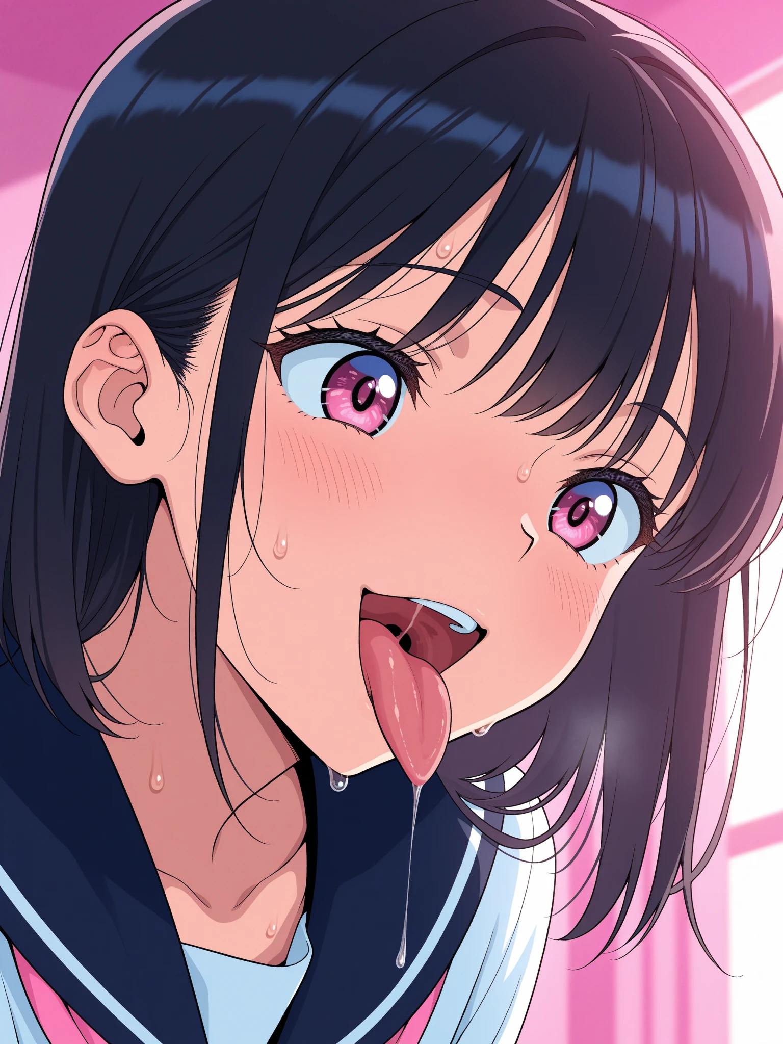 2girls, tiny girl, young girl, mesugaki, mesugaki smile, tidy, yoing lady, long hair, Black hair, short cut, micro bikini,frilled SKIRT, color, small breasts, big ass, thick thighs, Teasing, naughty looks, heart eyes, Lower arm, Focus on the girl, glossly skin, oily skin, Gravure, pinup, junior idols, image video, fellatio gestures, tongue sticking out, Drooling, kissing, Close up of face, bust up, Masterpiece:2, Top Quality, high Quality, Very Detailed, ultra High Resolution, super High Resolution, Beautiful Detail, Dynamic angles, perfect lighting, 8k, Animation Style, cartoon style, game cg,