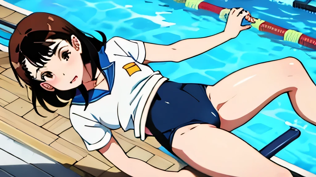 Outdoor、 body type、(Tattered clothes)Long ponytail、Underarm、Sweaty、blush、Dance、Small breasts、Spread your legs、Obscene pubic hair、Show off your pussy