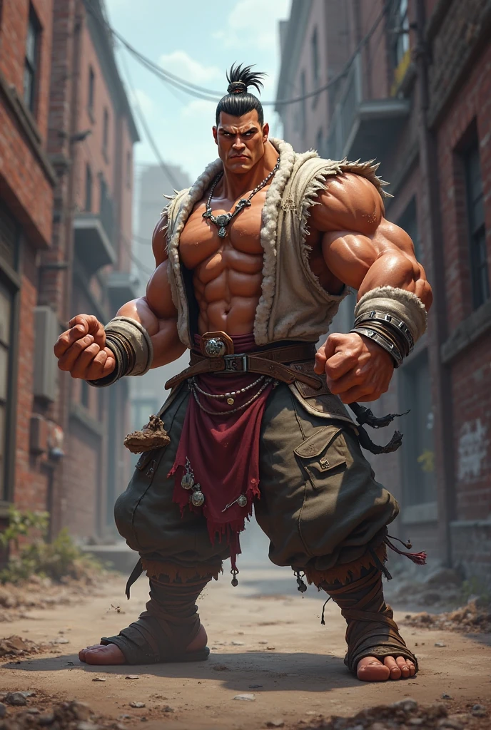 mortal kombat old man character , super strong, muscular,a chaotic world in the background, 35mm lens, photography, ultra details, precise texture details HDR, UHD,64K,