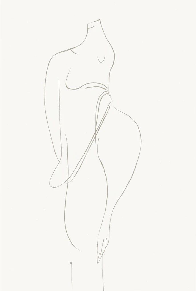 Flat vector of 2 of a naked woman sitting face down ass up towards the camera