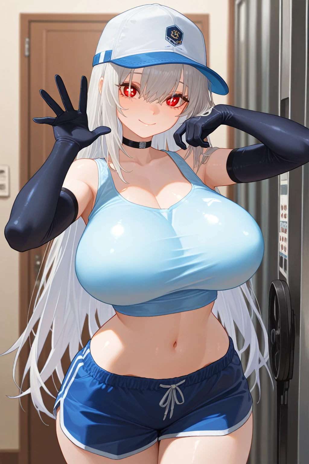 Perfect human body，1 girl， (very highly detailed background、subways), 鎖骨，Sleeveless sailor suit，Bow knot，semi transparent，(white stockings)，((woman with fever)), ((perspiring,steamy,college aged))), Colossal tits，((The expression of color)), (Blushlush:1.2), A man holds a girl&#39;s arm，