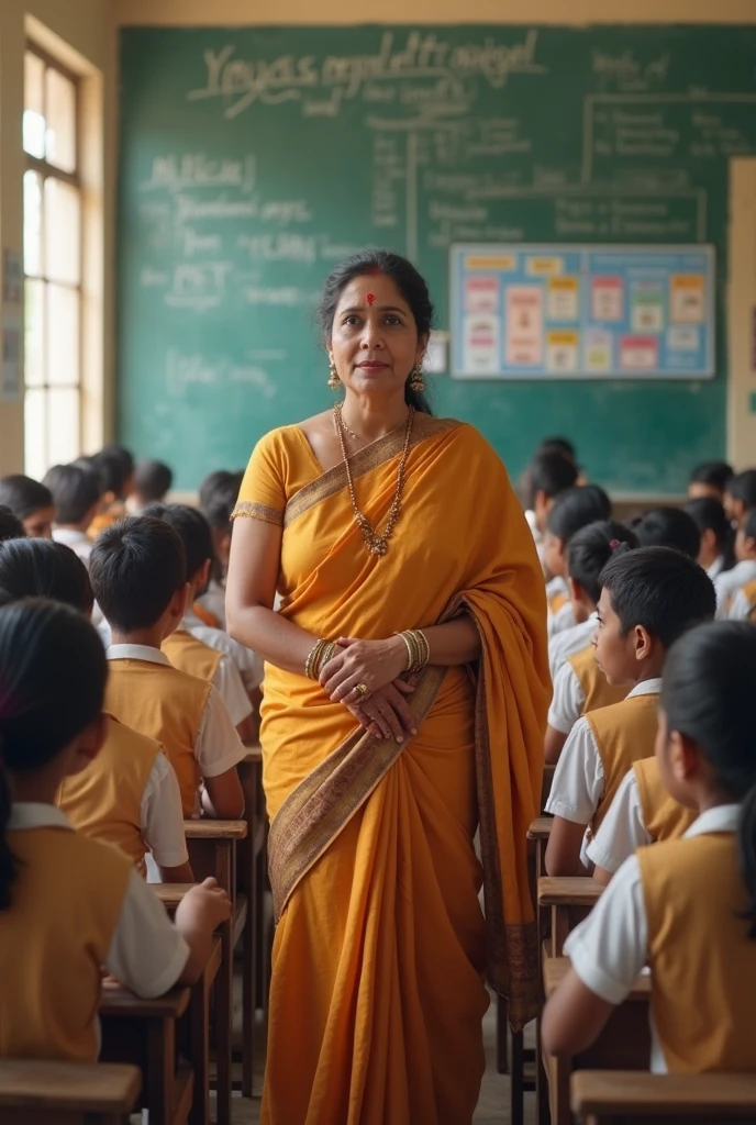 A indian Teacher asking a question 