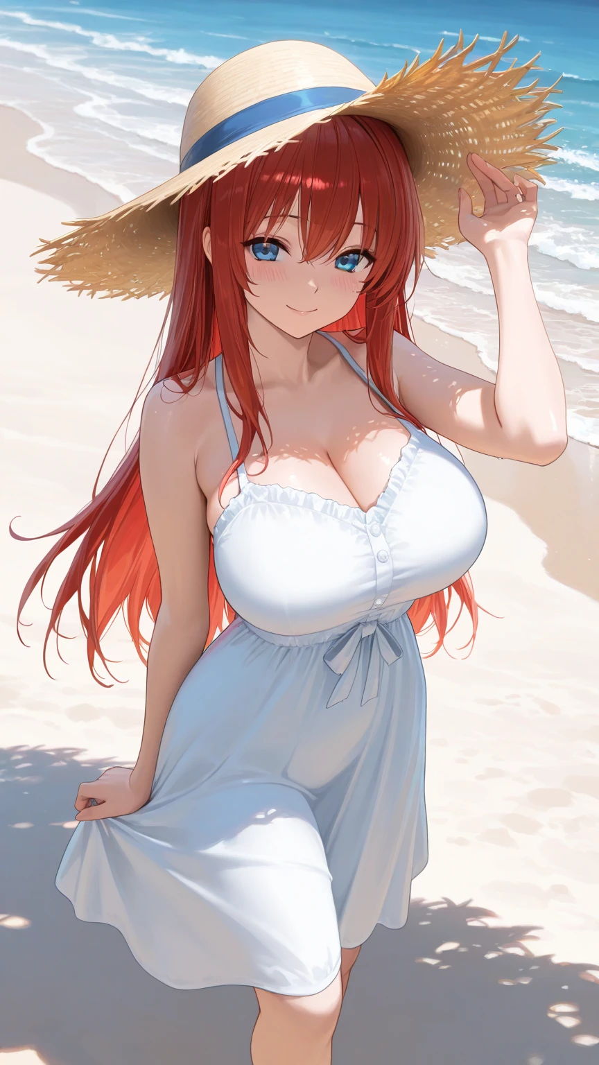 absurdres, 1girl, ocean, railing, white dress, sun hat, smile, (realistic:0.75), (waving:0.9), label
anime
character
female
orangemix
sfw
abyssorangemix2
abyssorangemix2_sfw
aom2_sfw
aom2s
style
woman
illustration
portraits
semi-realistic, big breasts