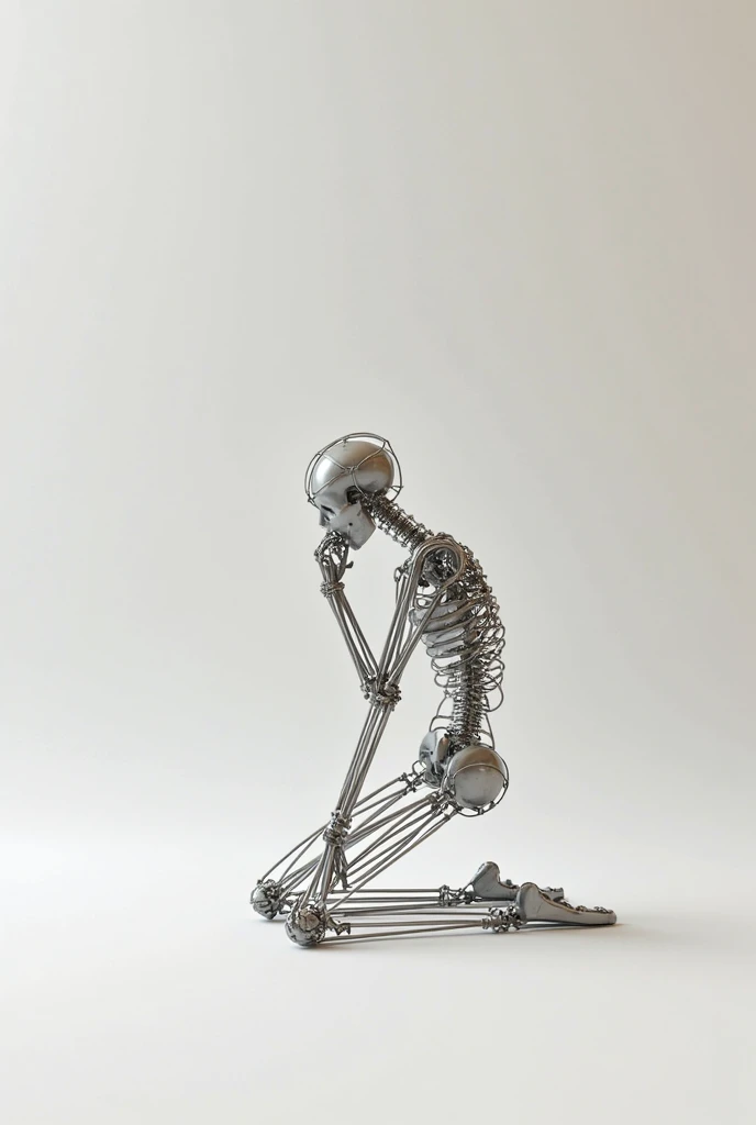 Black and white drawing of a skeleton lying on the floor