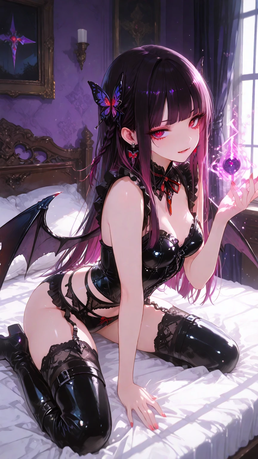 demon girl sleeping in the kingdom room