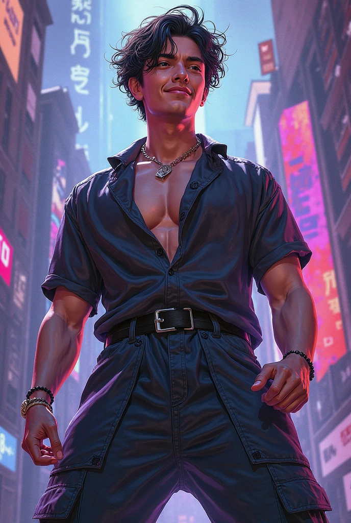 Anime, 1boy,  8k quality, Indonesia, (photorealistic), heandsome, tattooed body