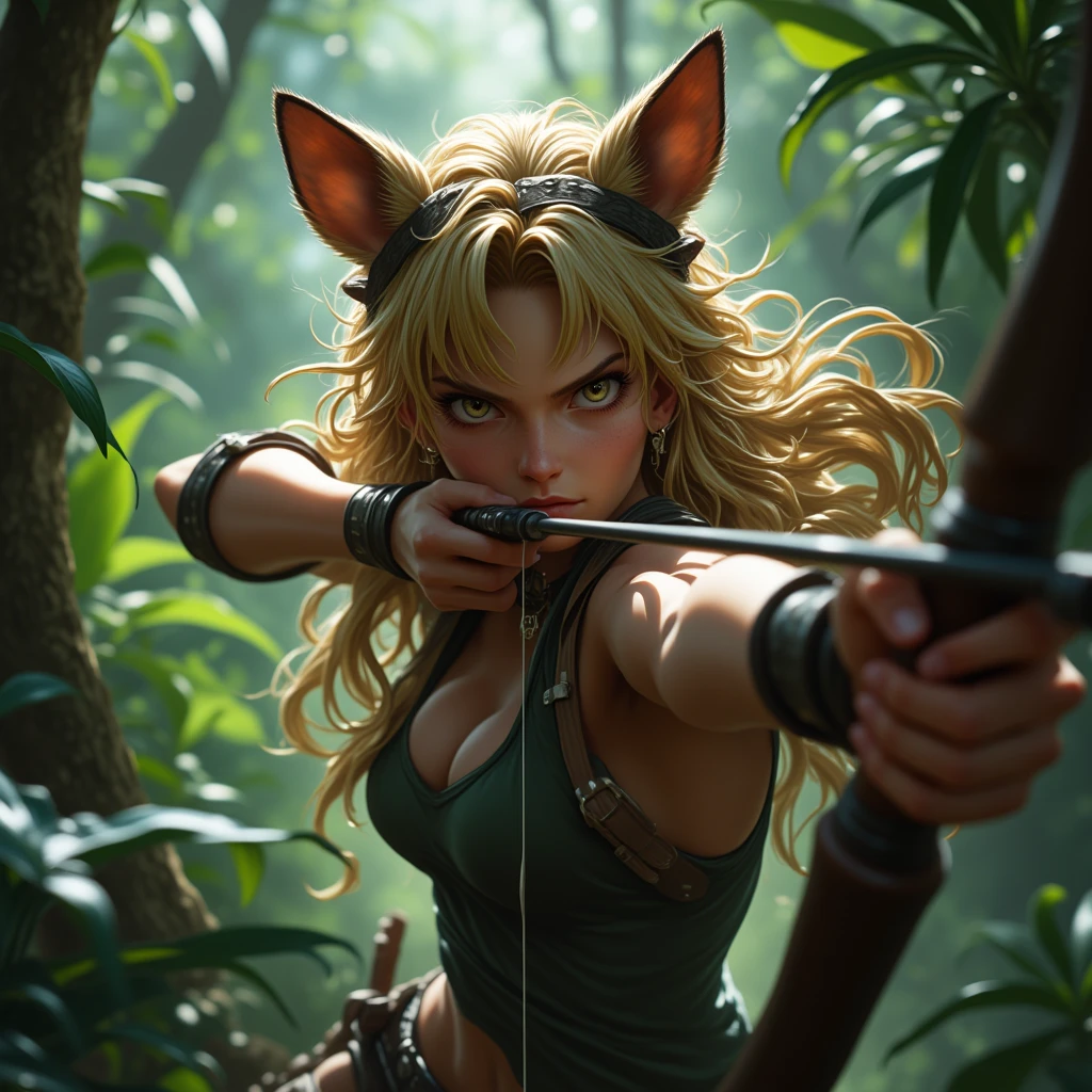 a cute furry chipmunk-themed alien woman in a sexy furry bikini, with huge eyes, huge breasts, athletic body, body fur, sneaking up on an Imperial base in a forest, blaster pistol, detailed face, hyperrealistic, 8k, photorealistic, masterpiece, dramatic lighting, cinematic, sci-fi, concept art
