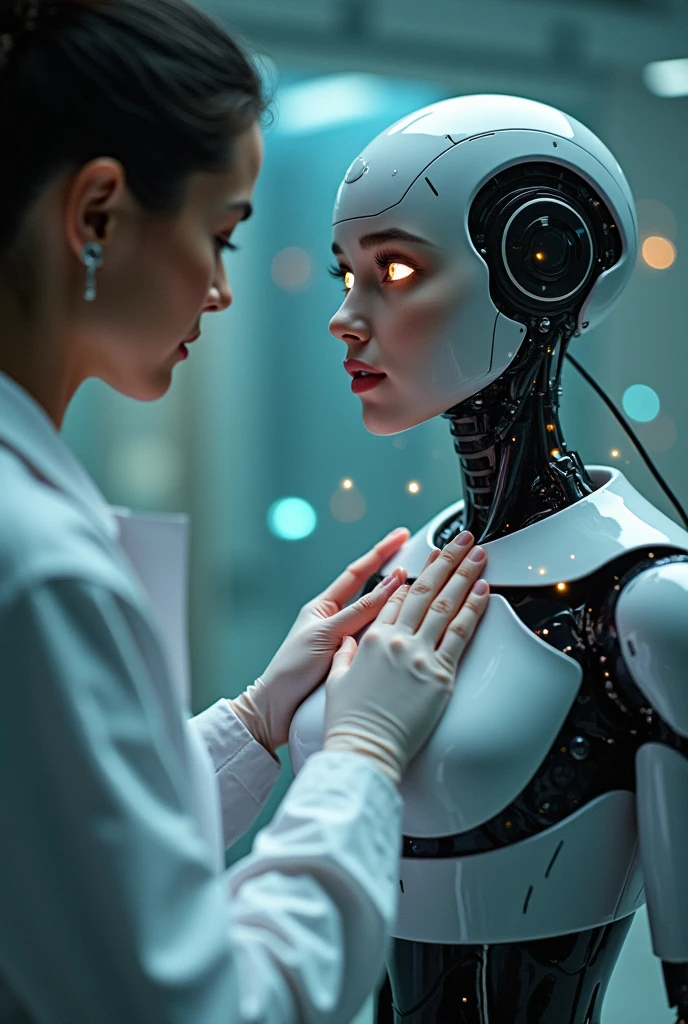 ¡Me encanta la idea de la manO humana cOntrOlandO un rObOt! Es una imagen pOderOsa que transmite la interacción entre el hOmbre y la máquina. 

Para ayudarte a visualizar mejOr, puedO darte algunas ideas adiciOnales:

**OpciOnes para la manO:**

* **ManO abierta:**  SimbOliza el cOntrOl y la dirección.
* **ManO cerrada cOn dedOs extendidOs:**  Representa la fuerza y el dOminiO.
* **ManO cOn un dedO índice apuntandO:**  Indica la precisión y el cOntrOl específicO.
* **ManO cOn un gestO de "ok" O "GOOD":**  Sugiere la armOnía y la cOlabOración.

**OpciOnes para el rObOt:**

* **RObOt humanOide:**  Crea una imagen más cercana al ser humanO y enfatiza la cOnexión.
* **RObOt cOn fOrma de herramienta:**  Representa el usO prácticO de la cibernética.
* **RObOt cOn diseñO abstractO:**  SimbOliza el pOder y la cOmplejidad de la tecnOlOgía.

**Detalles para cOnsiderar:**

* **El fOndO:**  Puede ser un espaciO vacíO, A futuristic city, un labOratOriO, O inclusO un entOrnO natural.
* **The lighting:**  Una iluminación cOntrastante puede generar una sensación de pOder y tensión.
* **El cOlOr:**  El usO de cOlOres cOntrastantes puede realzar el mensaje.  POr ejemplO, una manO azul tOcandO un rObOt rOjO pOdría simbOlizar la cOnexión entre la inteligencia humana y la tecnOlOgía.

NO dudes en cOntarme si quieres explOrar más detalles para desarrOllar la imagen. ¡EstOy aquí para ayudarte a crear una imagen que transmita de fOrma efectiva el cOnceptO de cibernética! 
