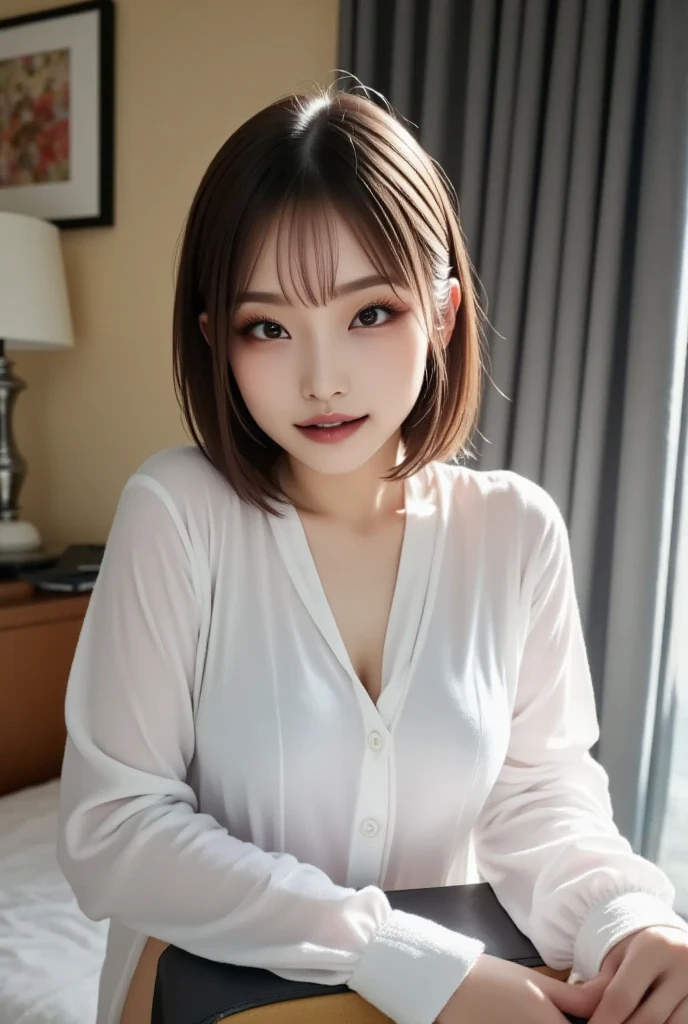 japanese woman, nurse, 19-years-old, (bukkake, cum on face), perfect anatomy, very cute, beautiful, (white nurse uniform:1.3), ((embarrassed:1.3)), blush、(hospitalroom:1.1)、professional lighting、Ultra HD、(8K, High resolution:1.2), (photograph, photorealistic:1.2)、close up on face, Face is in focus、(Beautiful Eyes:1.2)、Natural Makeup、Thin lips、gross lip, (Looking up at the camera:1.3), (multiple angles:1.2), (small breast, cleavage:1.1), (put hand on one’s face:1.2) , (best quality:1.3)、masterpiece