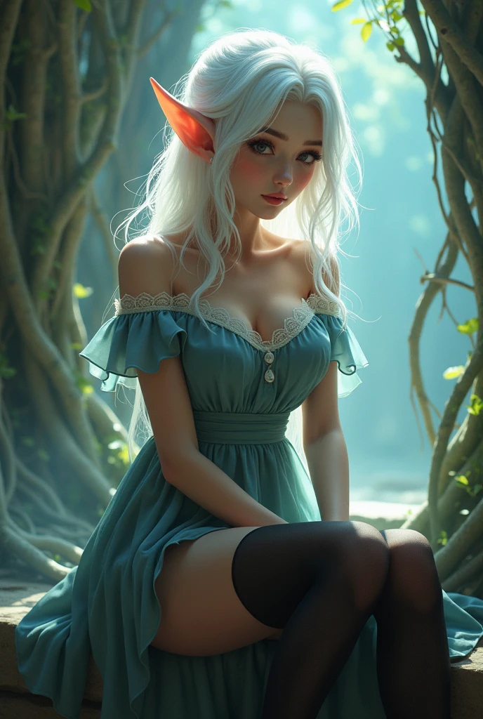epic realistic, (tiro escuro: 1.4), 80mm, Criar um retrato de uma mulher com cabelos longos e escuros. She has a mysterious expression, looking at the viewer with a slight tilt of the head. She's just dressed, olhar para o telespectador , meigo , bashful, ao mesmo sexy , sensual . O fundo apresenta uma floresta de folhas azuis e impressionistas, with a strange white light shining and a gradient shadow on the top of the woman's face. Use a backlight effect to add depth to the image. estilo de pintura impressionista, John Cantor Sarget, Anders Zorn, Paleta azul, show mais amplo com mais fundo e floresta, (textura natural da pele, hiper-realismo, luz suave, sharper: 1.2), luz suave, sharper, exposure blending, medium shot, Bokeh, (HDR:1.4), Alto contraste, (cinemactic, azul-marinho e laranja:0.85), (cores suaves, cores escuras, tons suaves:1.3), low saturation, (hiperdetalhado:1.2), (portanto:0.4), (detalhes intrincados:1.12),  HDR, (detalhes intrincados, hiperdetalhados:1.15), Desbotados, (cores neutras:1.2), arte, (HDR:1.5), (cores silenciadas:1.1), (Foi:0.2), hiperdetalhados, (art-station:1.4), luzes quentes, dramatic light, (detalhes intrincados:1.2), vinheta, fundo complexo, Rutkowski,
