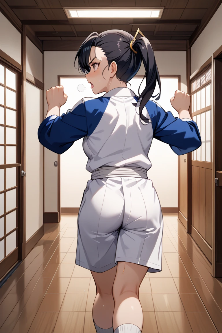 (best quality:1.2),(1 woman), Chi-Chi, full body view,smooth skin,(sexy thong:1.2), topless, anime style, straight and short black hair, chinese hairstyle, big breasts, big ass, ((anatomically correct)), muscular, perfect nipples, (slim muscular legs), beautiful detailed eyes, beautiful detailed big lips, extremely detailed eyes and face, long eyelashes, ultra-detailed, vivid colors, professional lighting,luxury home,laundry room background, (riding cocks:1.2),(anal),(vaginal),cum