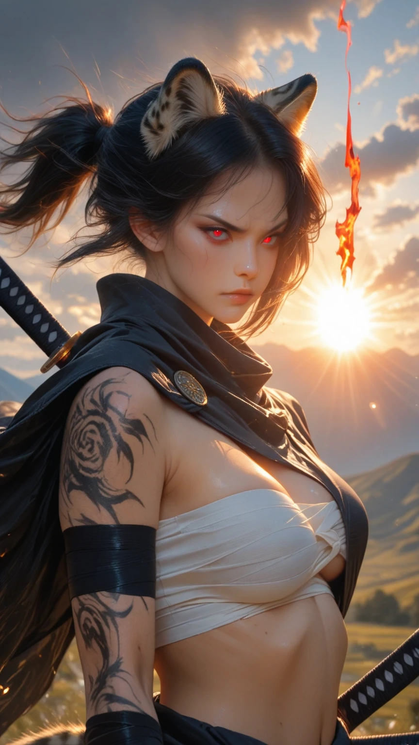 version girl , big boobs. katana