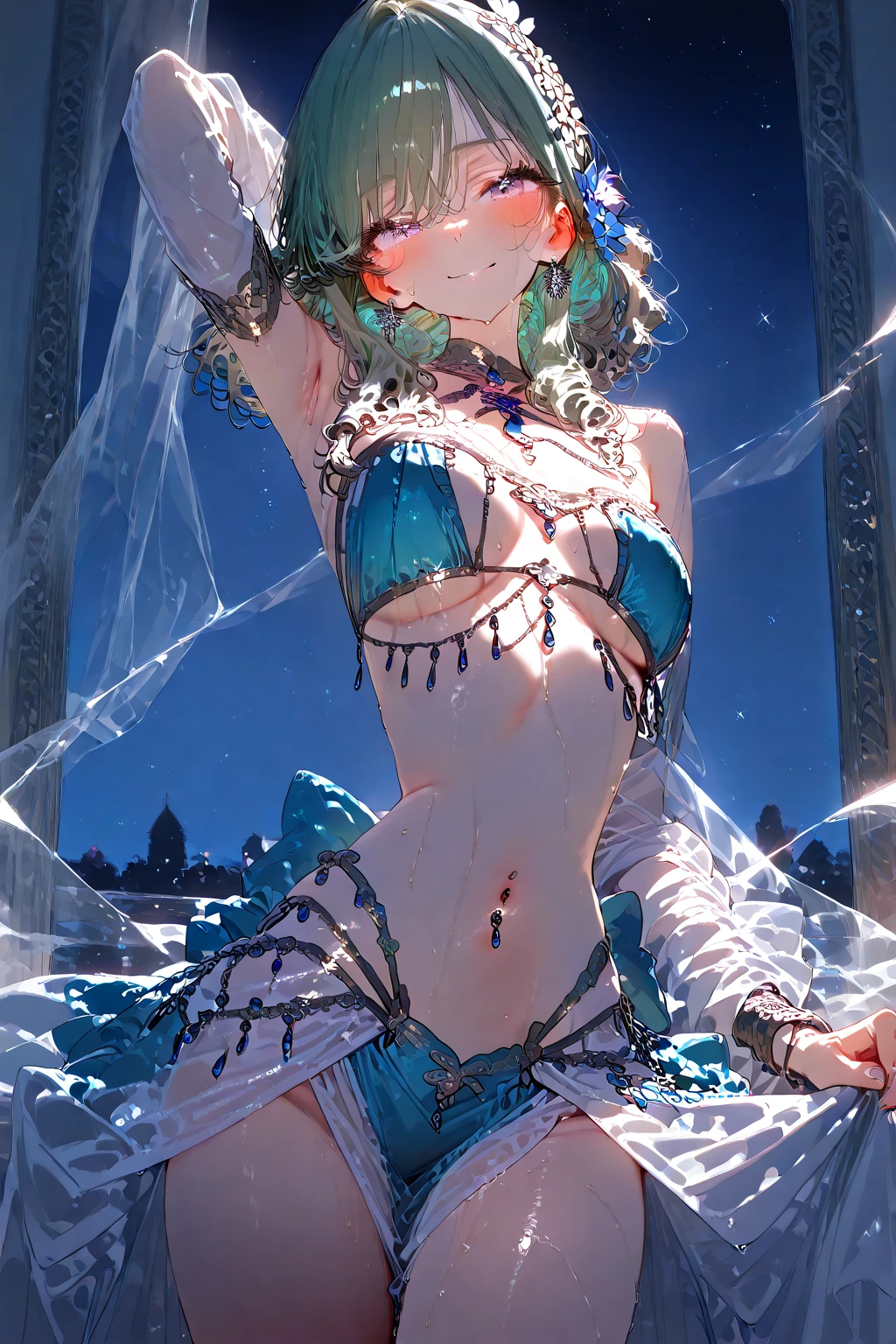 (masterpiece:1.8),(Highest quality:1.8),(Very detailed:1.8),(8k:1.8),(Ultra-fine Illustration:1.5),,,Straight low twintail,Flat Chest,Small Ass,(High-grade ,,lingerie:1.4),(Prayer Pose:1.5),Vintage sofa,,(Full body angle), Stained glass, Rainbow Gradient, Foundation, (bra:1.3), (ブルマ:1.6), long nipples