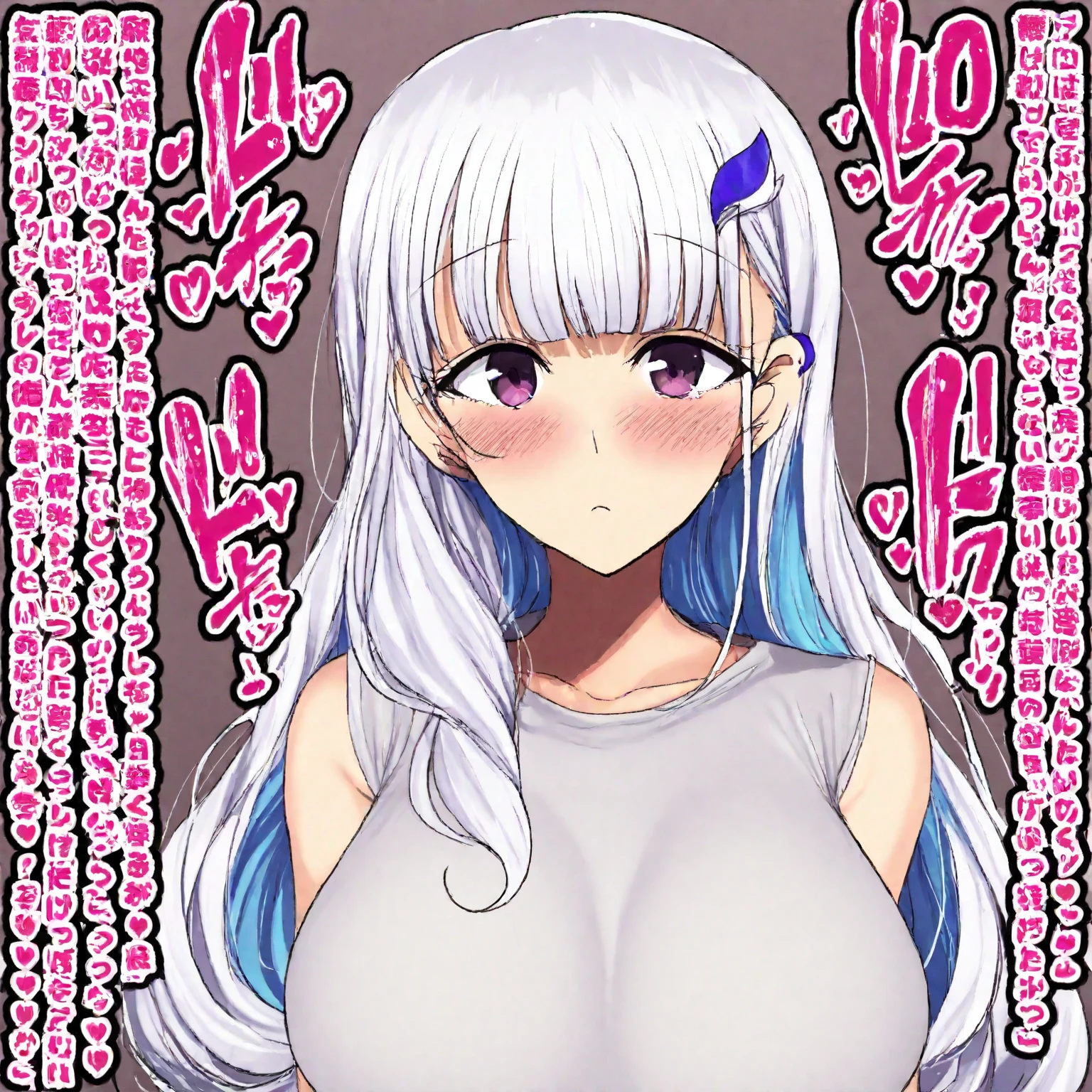 Muzan Kibutsuji and Sephiroth in the form of naked men rubbing their breasts and letting semen out of them、He walks towards me while ejaculating from his penis.、Rolling their eyes、Sticking out tongue、Ecstatic face