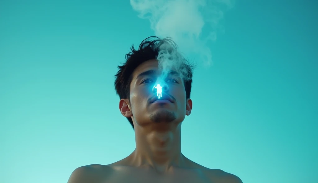 best quality, masterpiece, extremely detailed, masculine, sexy, homoerotic, 25 year old filipino man, wearing glasses, round face with chubby cheeks, muscular build, very cheeky smile, fitted clothes, glowing quartz crystal pendant, bends forward and leaning elbows on a table, round bubble butt, in library, side view, afterhours, lights off, at midnight, cinematic shadows, dreamy atmosphere, perfect face, perfect hands, perfection