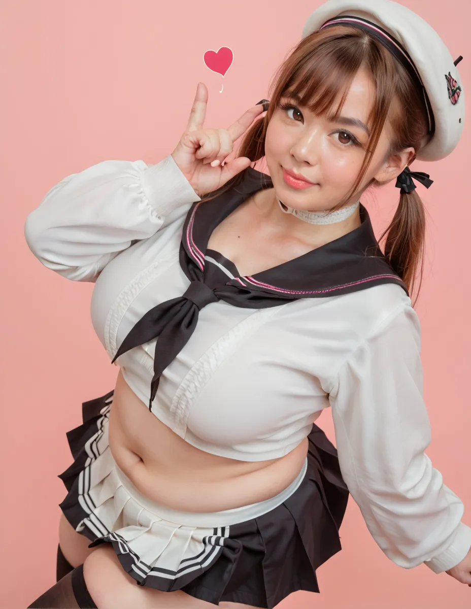 ((Great quality,Great quality,high quality, very beautiful,beautiful, 最high quality, Realistic)),Low - Angle,((Magical girl)),,Short sideburns,Forehead, Long twintail, ((Pink sailor collar)), Strong legs, {Pink knee socks}, Frilled knee socks,Detailed body,photograph,Shadow,3D, {{pink elbow_gloves)),{Tight leotards}, {Covered navel},Pink and white outfit,{marching band},Rhythmic,texture,Magical Effects,Idol Pose,smile,{Navel exposed}, View your viewers, ((Transform your clothes, dance,thank you, 最high quality, Great quality, very beautiful, Absurd))、(Perfect beautiful face 1.2),(anger),Flushed Cheeks,Heavy breathing,(Perfect and beautiful posture:1.2),(40 year old beautiful Japanese woman),(Mature Woman),(face with makeup),bodybuilder,((Huge breasts)),Big Ass, (thick muscular body),(Black Hair),(Embarrassed face),(Sweating all over the body:1.2),(Excessive sweating from the armpits:1.3),超高解像度のphotograph,Looking at the camera,(Stand facing forward),(full body),