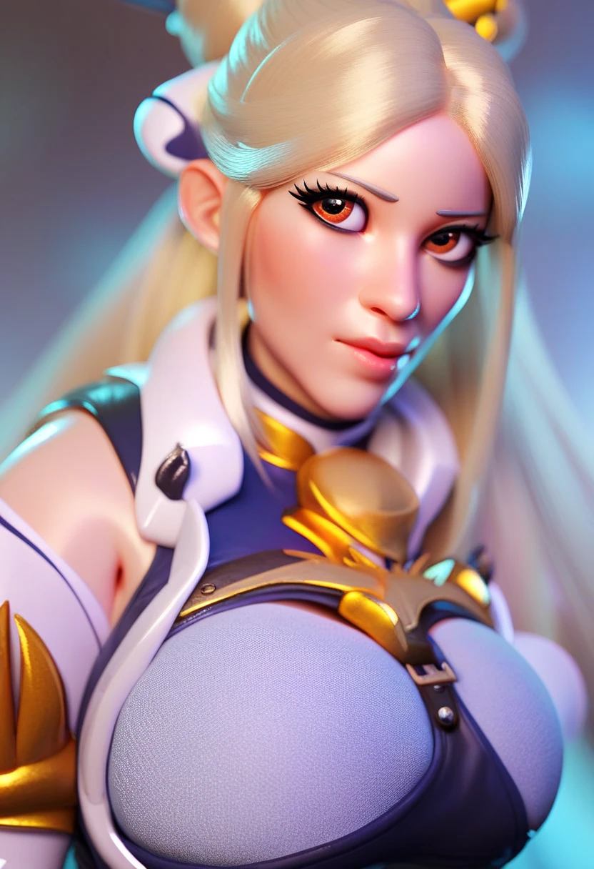 (masterpiece:1.2, Highest quality), (Realistic, photoRealistic:1.4), Beautiful illustrations, (Natural Side Lighting, Cinema Lighting), Looking at the audience, Upper Body, (Front view), 1 person, Perfect Face, Glowing Skin, Baby Face, Long eyelashes, (Large Breasts), (Wide Hips),Beautiful Hair, Beautiful Face, Fine and beautiful eyes, Beautiful body, Beautiful breasts, Beautiful thighs, Beautiful legs, Beautiful fingers,(Beautiful views),(Cute Smile:1.2, Upper Eye),beautiful girl,Perfect body line,(Blonde:1.5),(Brown Skin:0.5),(Plump:0.7),(Hime cut:1.2),A fantastic atmosphere, Calm palette, Calm mood, Soft Shading, Shrine maiden, incantation, Amulet Familiar, Shrine maidenの務め,(Clothes that fit snugly around the chest:1.2),(Side bust:1.2),