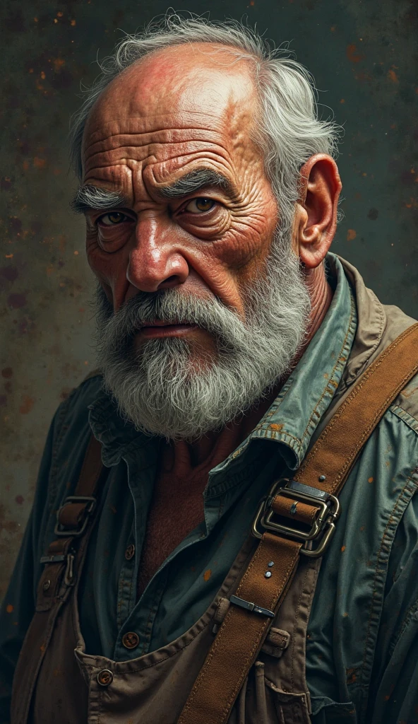 a portrait of an old coal miner in 19th century, beautiful painting with highly detailed face by greg rutkowski and magali villanueve
