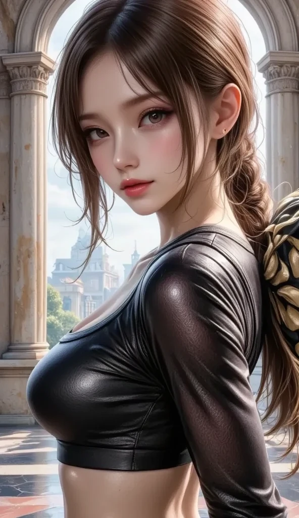 Indiasug nr, (Sharp focus: 1.5), (Sharp focus:1.2), photograph, Attractive Young Woman, (Beautiful Face:1.1), Detailed eyes, Seductive lips, (Bold red lip color:0.85), (Medium chest:1.0), (The body is slim:1.2), wear (1980s Peplum Dress:1.2) in (botanical garden:1.2). (Moody lighting:1.2), Depth of written boundary, Bokeh, 4K, High resolution. by (James C. Christensen:1.2|Jeremy Lipking:1.1).