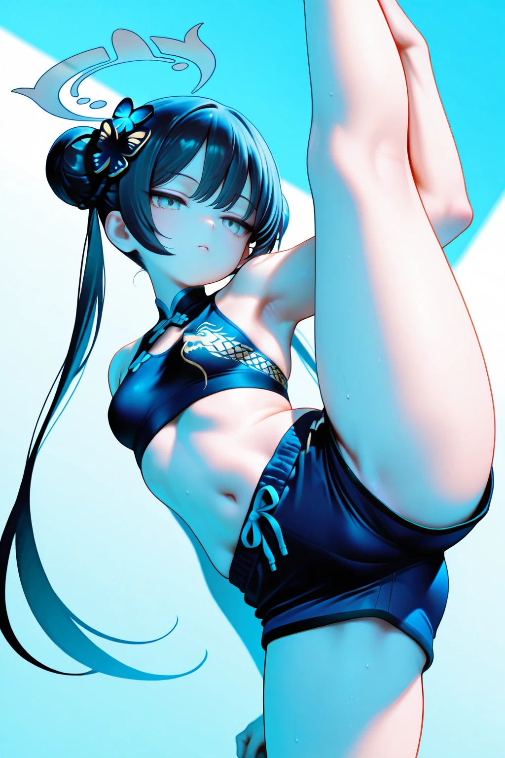 sexy lady doing splits 

