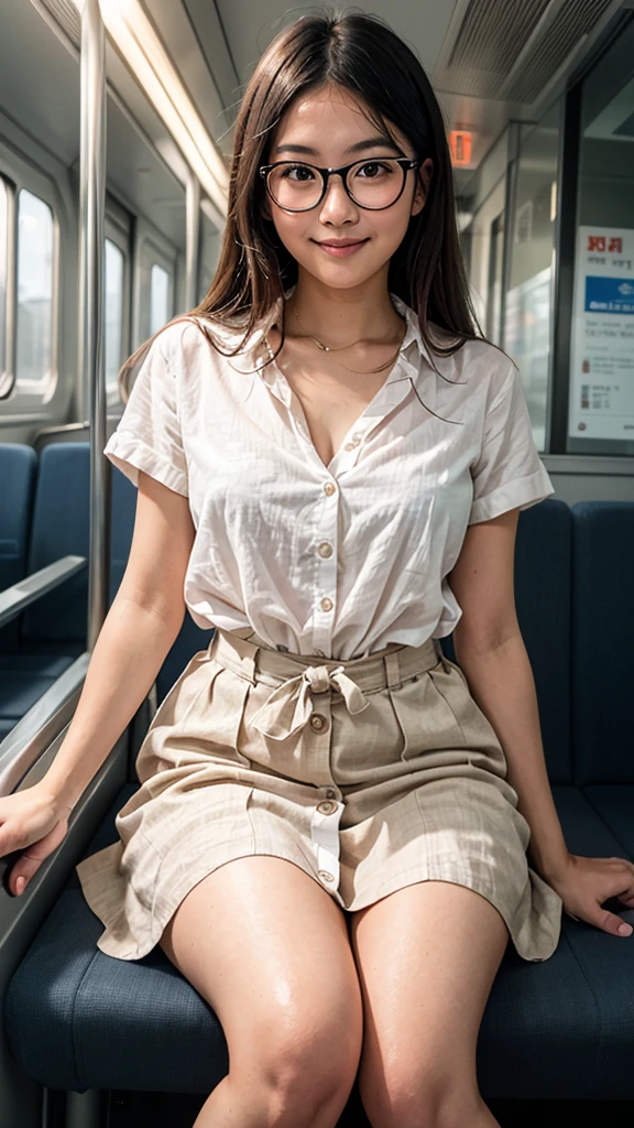 (Highest quality、Highest quality、Highest Resolution、masterpiece、detailed、live-action)、
(((Mini dress)))、
(((Lift up your skirt with both hands)))、
(((Grab the hem of your skirt with both hands)))、
(((She wears panties under her waist-high pantyhose)))、
((Showing panties))、
((Panties are visible))、
1 Japanese woman、
Cute Japanese Woman、
Beautiful 20 year old Japanese woman、
Slender figure、
Super slim figure、
Small breasts、
Silver Hair、
The woman is facing the photographer、
Illuminated by spotlights、
being fanned by a strong wind、
smile、
whole body、
Standing posture、
Tokyo、
Inside the train at night、